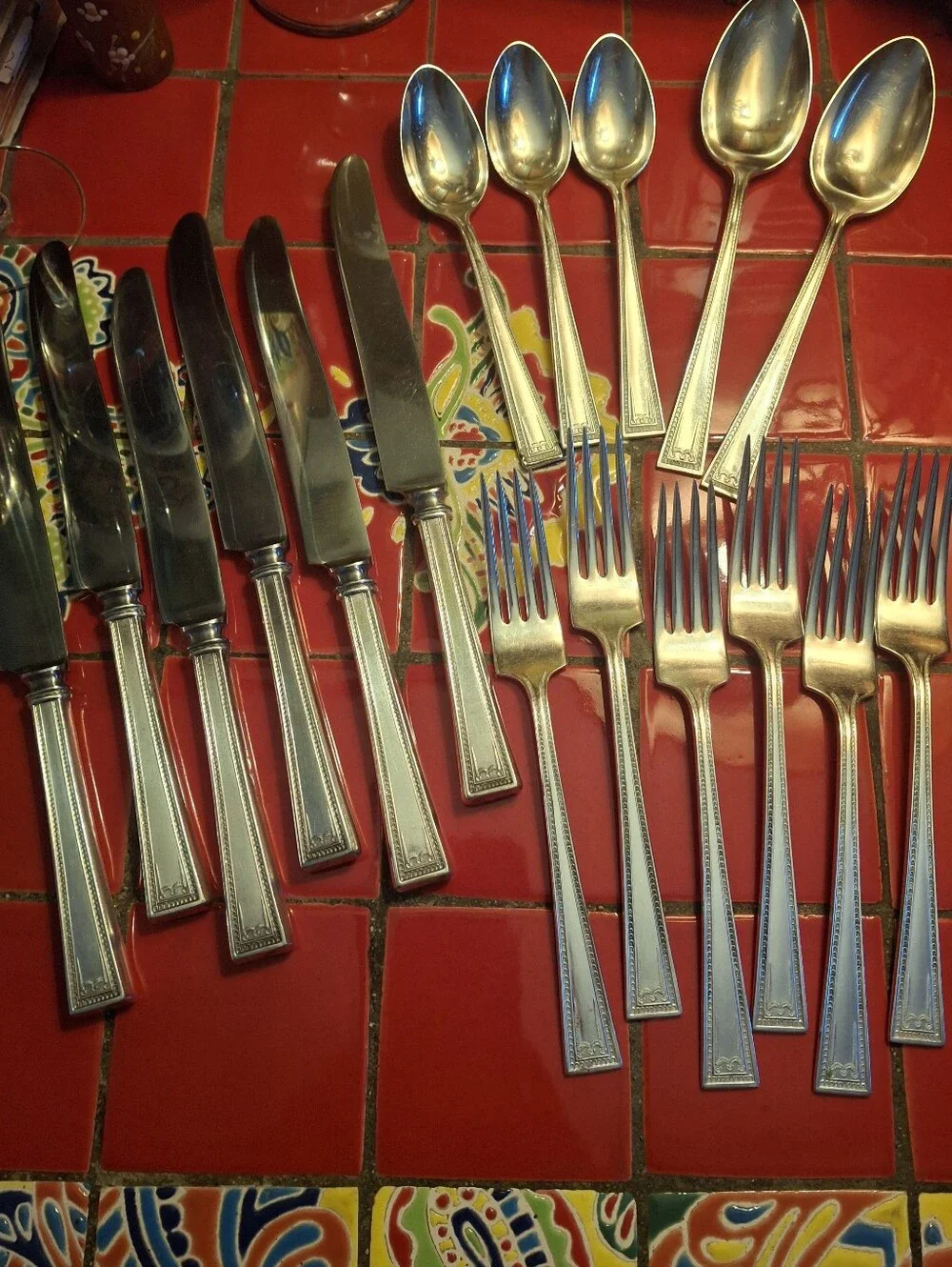 Lady Helen Yourex Silver Seal Art Deco Per 1924 Slvrplt Forks Spoons Knives 17PC